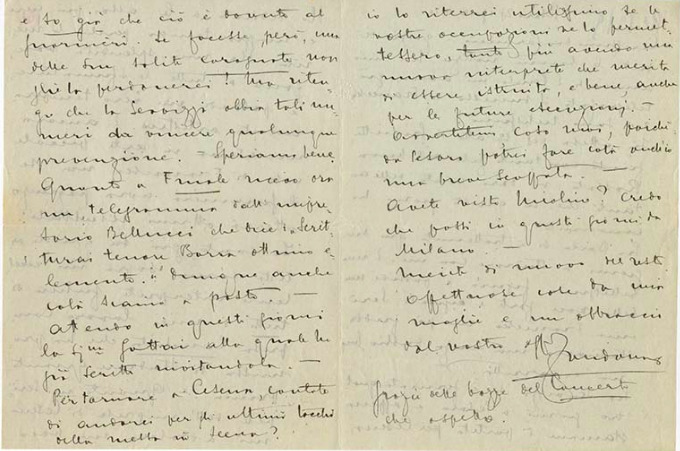 Lettre de Riccardo Zandonai à Carlo Clausetti, 1920-8-27 Lettre de Riccardo Zandonai à Carlo Clausetti, 1920-8-27