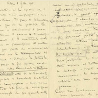 Lettre de Riccardo Zandonai à Carlo Clausetti, 1918-2-8