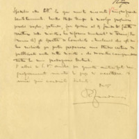 Lettre Riccardo Zandonai à éditions Ricordi, 1915-6-1