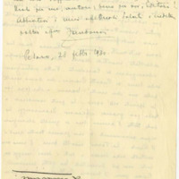 Lettre de Riccardo Zandonai aux Editions Ricordi, 1930-2-28