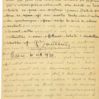Lettre de Riccardo Zandonai aux Editions Ricordi, 1930-9-11