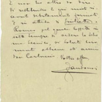 Lettre de Riccardo Zandonai à Renzo Valcarenghi, 1920-3-1