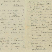 Lettre de Riccardo Zandonai aux Editions Ricordi, 1920-9-22