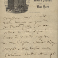 Lettre de Giacomo Puccini à Tito II Ricordi, 1906-2-18