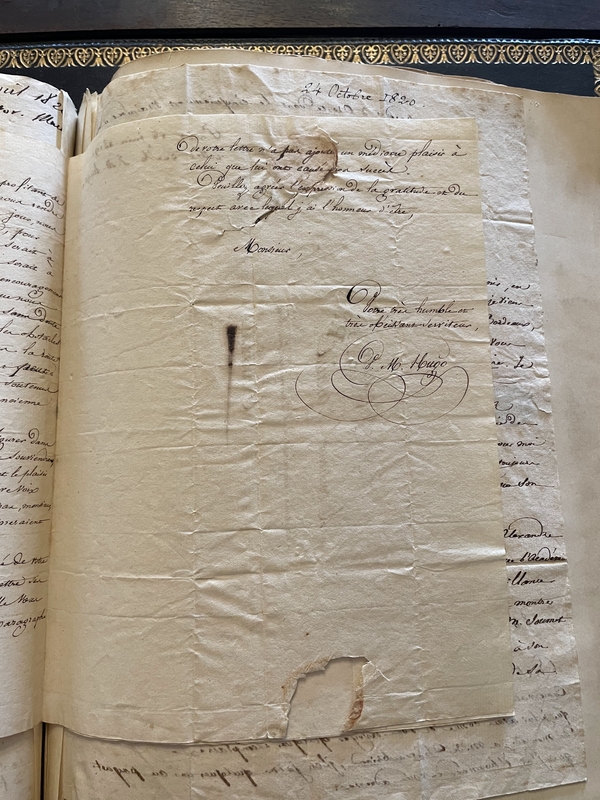 Lettre de V. Hugo à Mr Pinaud, Paris, 16 juin 1819