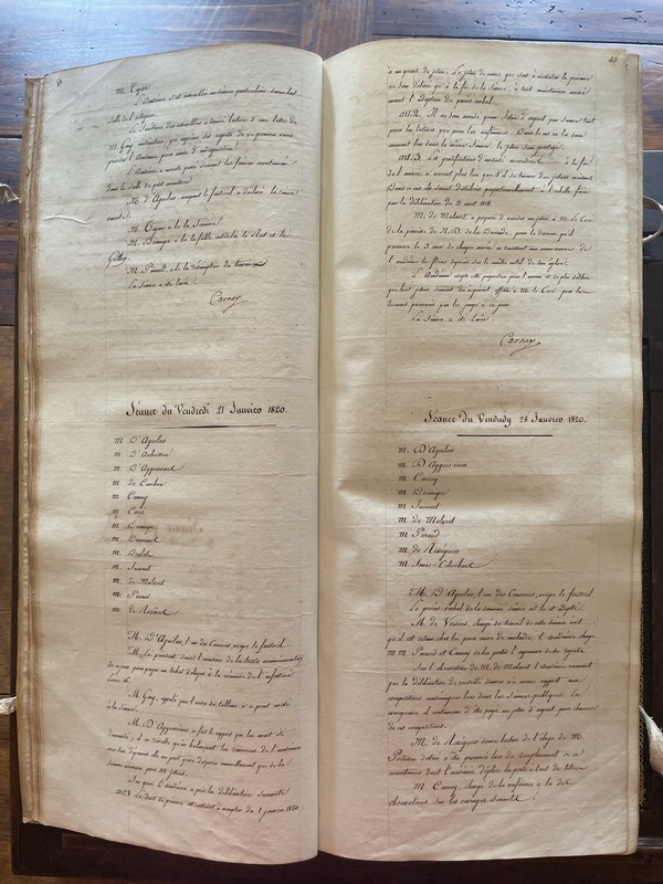 45.Séance du 21 janvier 1820