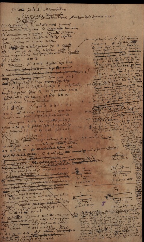 (Brouillon) Prima calculi magnitudinum elementa (LH 35, 4, 13, 5r-6v) (Brouillon) Prima calculi magnitudinum elementa (LH 35, 4, 13, 5r-6v)