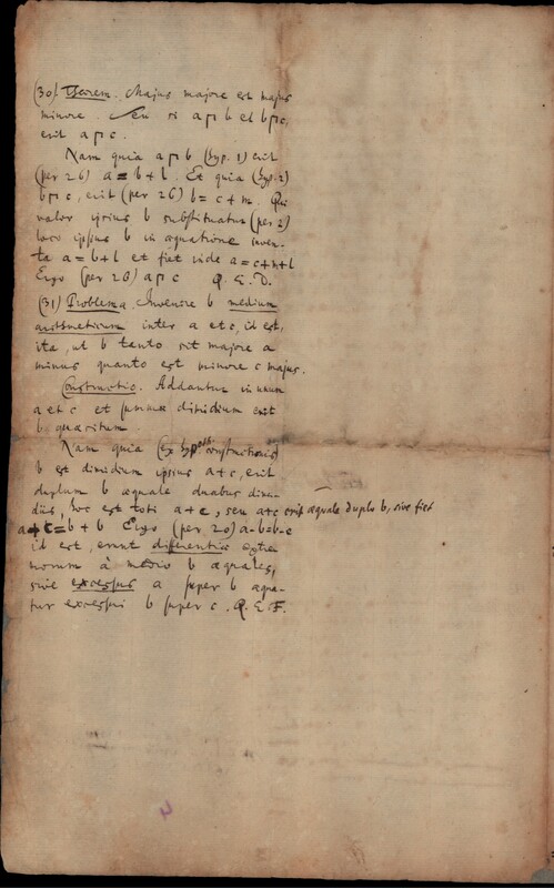 Prima calculi magnitudinum elementa (LH 35, 4, 13, 1r-4v) Prima calculi magnitudinum elementa (LH 35, 4, 13, 1r-4v)