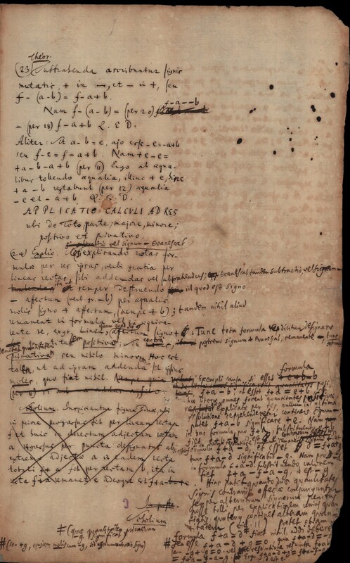 Prima calculi magnitudinum elementa (LH 35, 4, 13, 1r-4v) Prima calculi magnitudinum elementa (LH 35, 4, 13, 1r-4v)