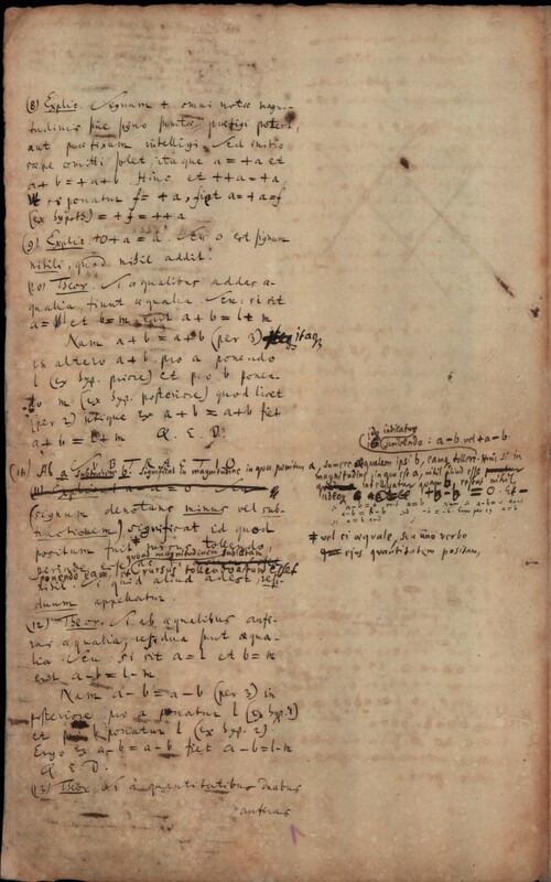 Prima calculi magnitudinum elementa (LH 35, 4, 13, 1r-4v) Prima calculi magnitudinum elementa (LH 35, 4, 13, 1r-4v)