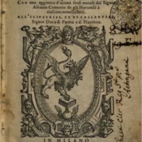 Péritexte : 1560 Antonio Novelle del Bandello L2 01 Page de titre